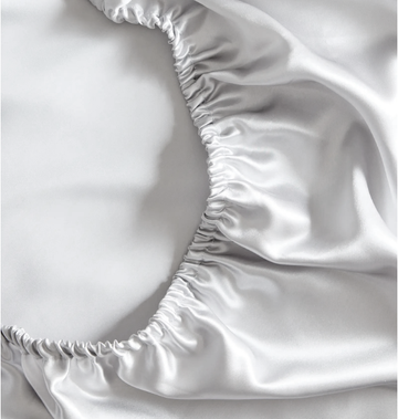 22MM Mulberry Silk Fitted Sheet-Silver